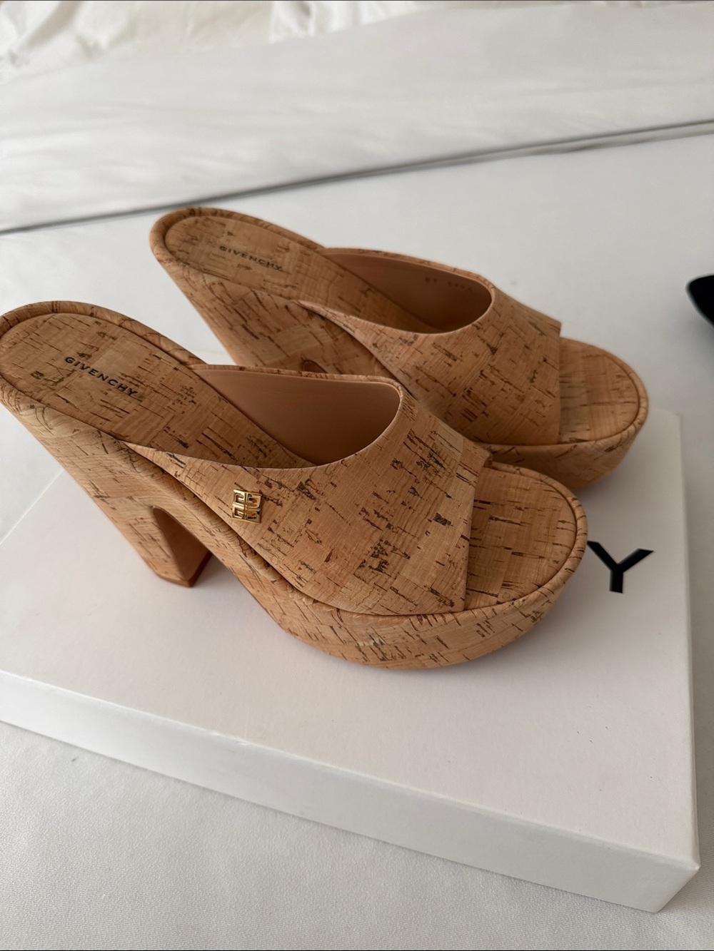 BRAND NEW Givenchy Natural Cork Platform Mule Sandals